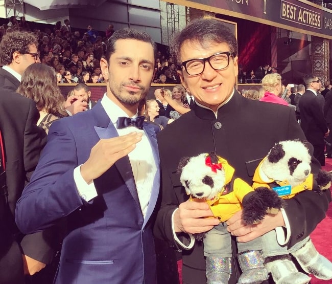 Riz Ahmed (Left) with Jackie Chan in February 2017