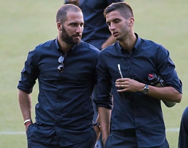 Rodrigo Bentancur (Right) with Gonzalo Higuaín in August 2018