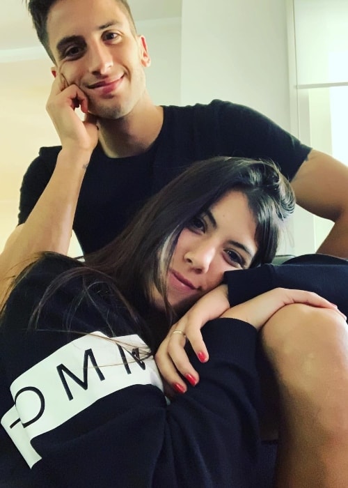 Rodrigo Bentancur posing with Mel La Banca in October 2018