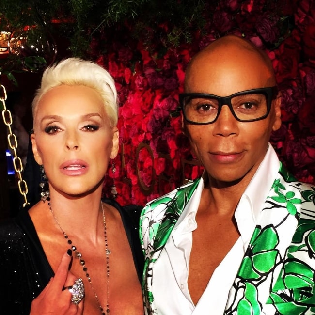 RuPaul with Brigitte Nielsen in September 2018