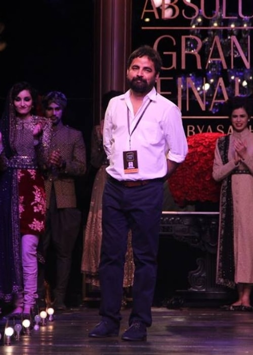 Sabyasachi Mukherjee at the Lakme Fashion Week's Grand Finale in August 2013