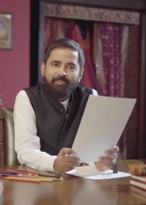 Sabyasachi Mukherjee in a still from a video in October 2018