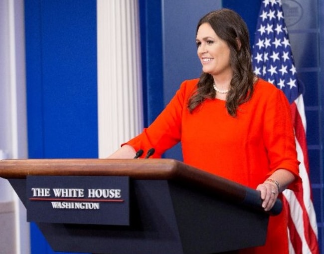 Sarah Huckabee Sanders as seen in 2017