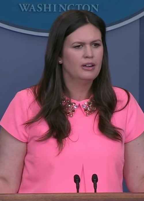 Sarah Huckabee Sanders at a White House Press Briefing in May 2017