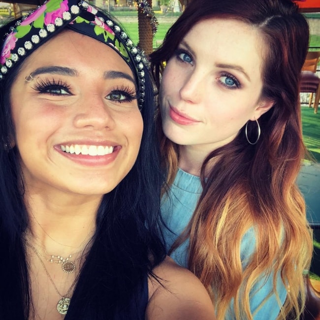 Sydney Sierota (Right) in a selfie with Kirstin in September 2018