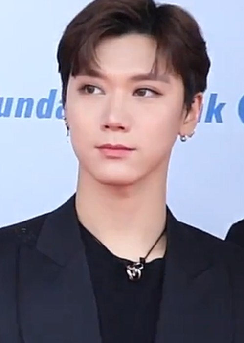 Ten during an interview on the red carpet of the 24th Dream Concert in May 2018