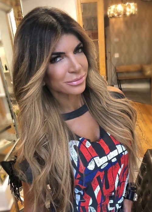 Teresa Giudice showing her newly colored hair in September 2018