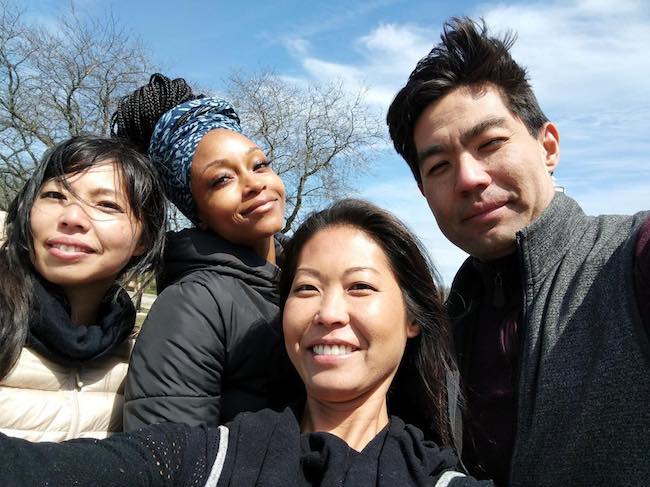 Yaya DaCosta (Second from Left) with friends as seen in April 2018