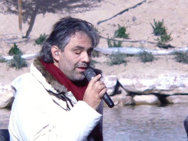 Andrea Bocelli as seen while rehearsing for his 'Under the Desert Sky' concert in Lake Las Vegas in 2006