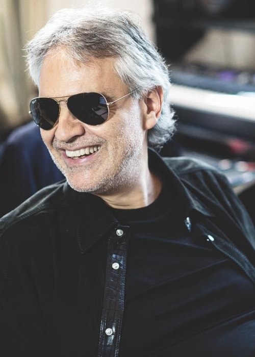 Andrea Bocelli pictured while smiling