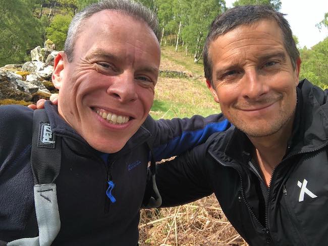 Bear Grylls with friend Warwick Davis (Left) in a picture in May 2018