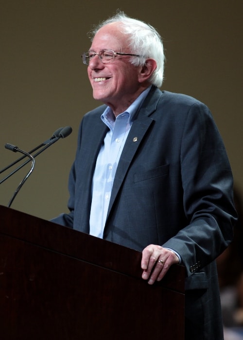 Bernie Sanders speaking at a town meeting at the Phoenix Convention Center in Phoenix, Arizona in July 2015