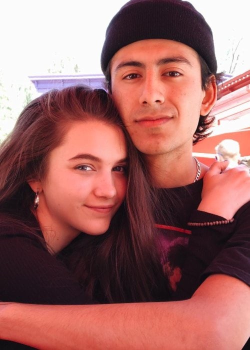 Chloe East and Julian DeGuzman as seen in June 2018