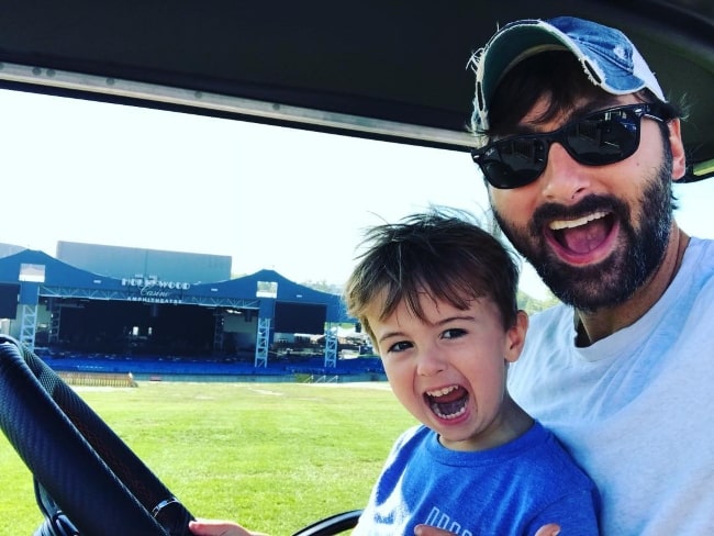 Dave Haywood in a selfie with his son during their morning golf cart ride in September 2018