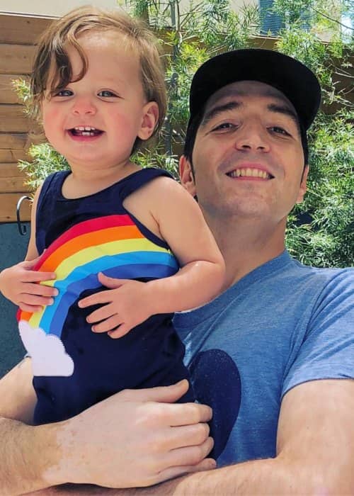 David Dastmalchian with his daughter as seen in June 2018