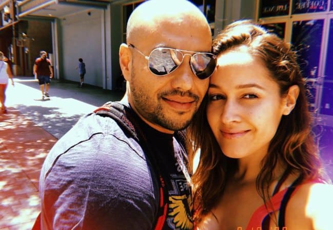 Jaina Lee Ortiz and Bradley Marques in a selfie in August 2018