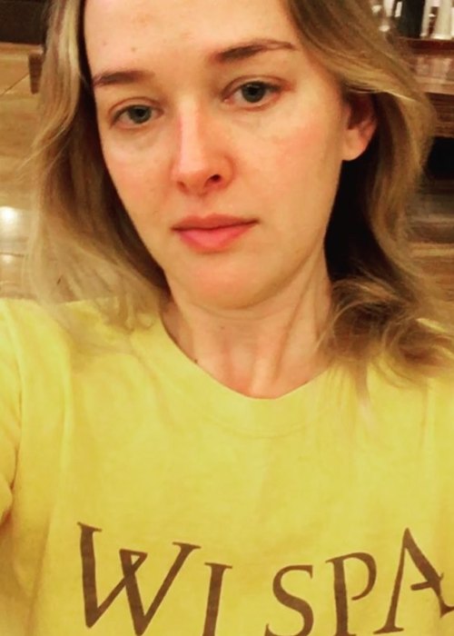 Jess Weixler in a selfie as seen in April 2017