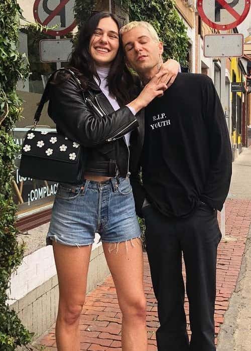 Jesse Rutherford and Devon Carlson as seen in March 2018