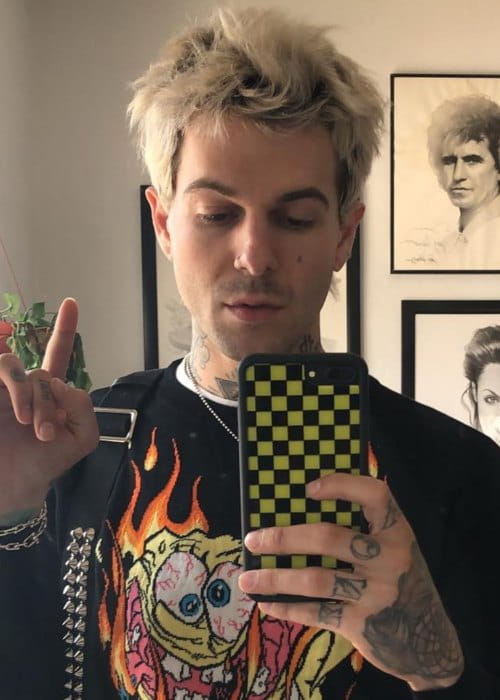 Jesse Rutherford in an Instagram selfie as seen in May 2018