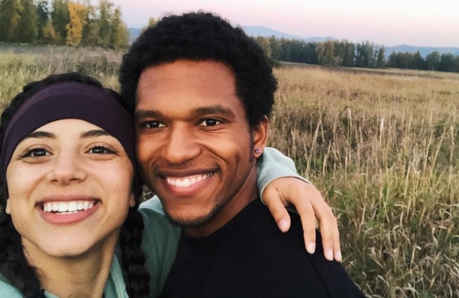 Kiana Madeira in a selfie with Lovell Adams-Gray in October 2018