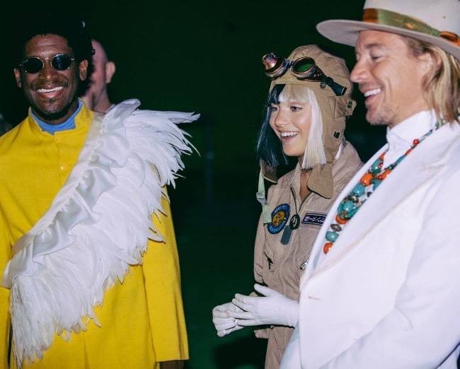 Labrinth (Left) with Maddie Ziegler and Diplo (Right) in August 2018