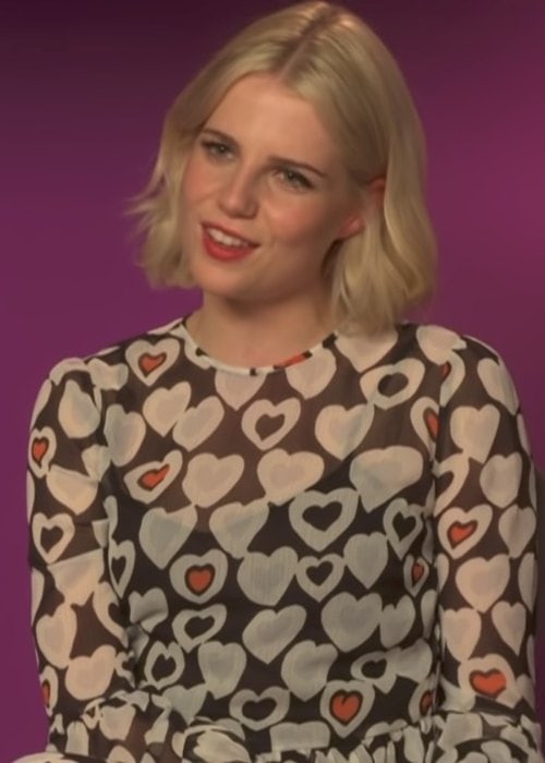 Lucy Boynton during an interview in October 2018