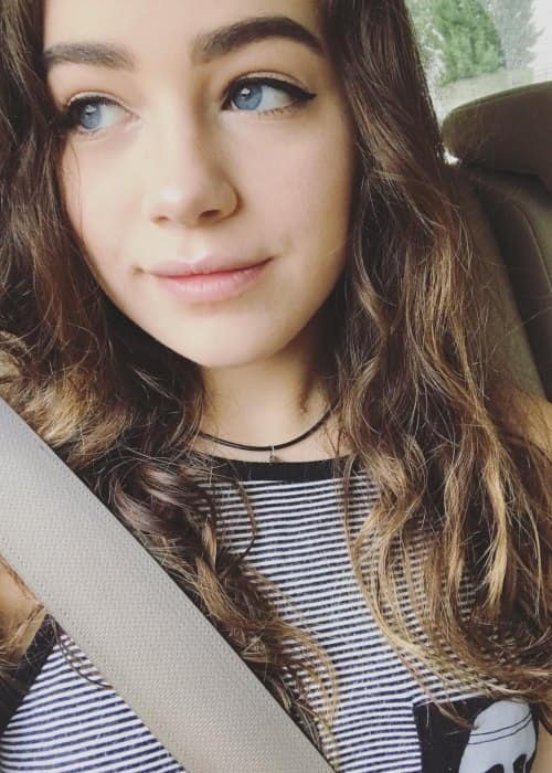 Mary Mouser in an Instagram selfie as seen in October 2017