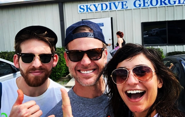 Matthew Davis (Center) in a selfie with Ben Roerig and Kiley Casciano in May 2018