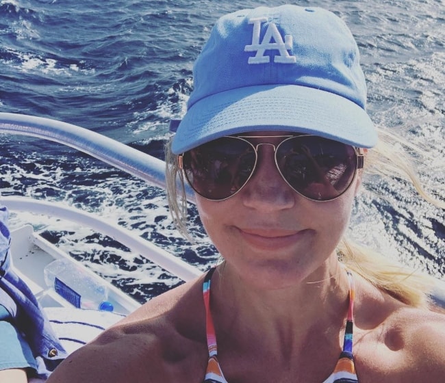 Michelle Beadle in a selfie in Molokini Island in July 2018