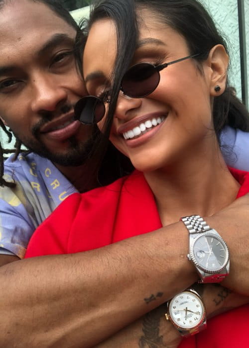 Nazanin Mandi and Miguel as seen in May 2018