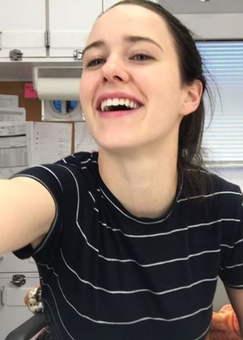 Rachel Brosnahan in a selfie in August 2018