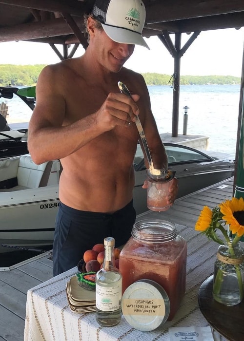 Rande Gerber shirtless in February 2018