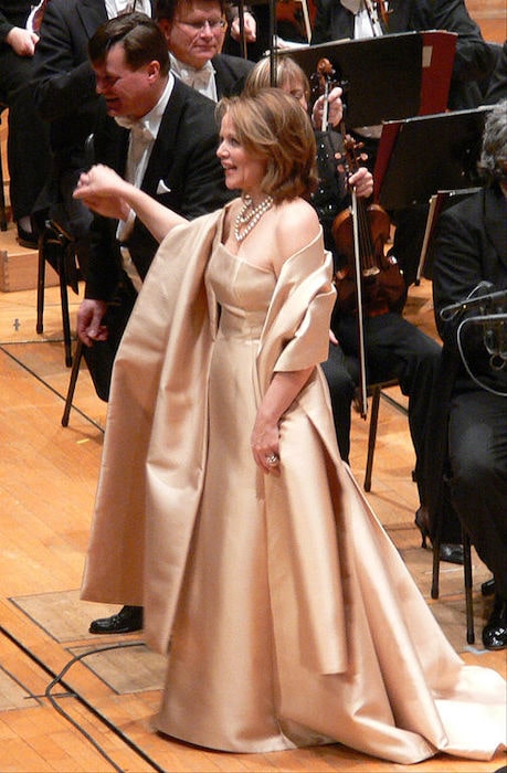 Renée Fleming with Christian Thielemann post the concert at the Philharmonie in Gasteig im 2008