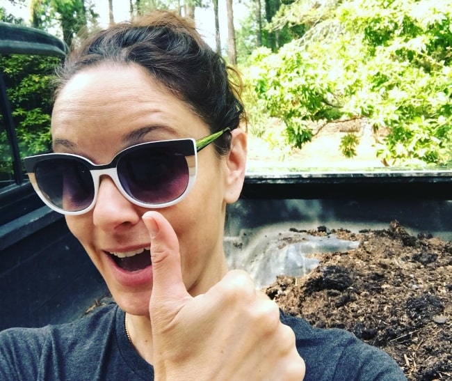 Sarah Wayne Callies na selfie v září 2018