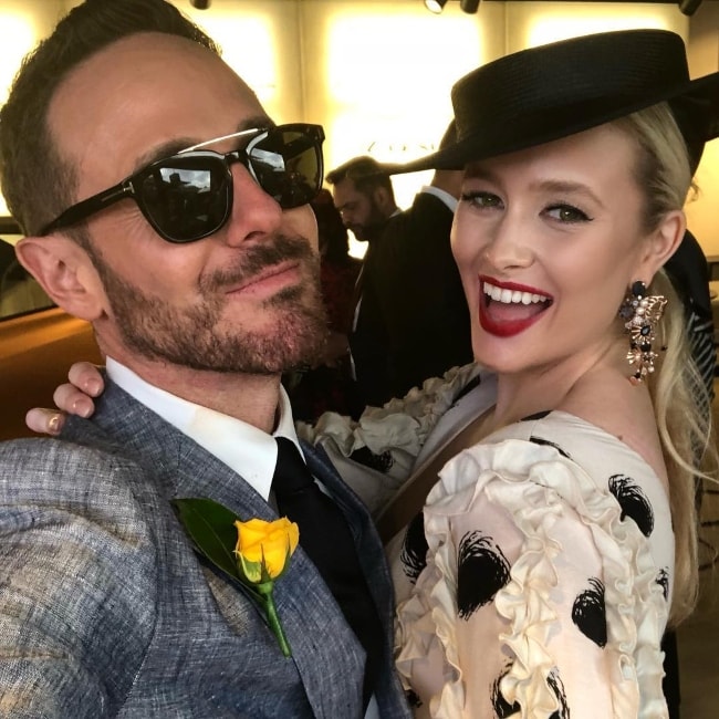 Simone Holtznagel with stylist Donny Galella in November 2018
