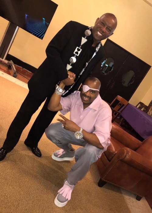 Slick Rick (Right) with Sylvester Turner in Houston, Texas in August 2018