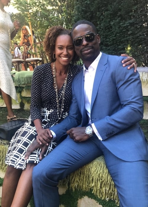 Sterling K. Brown with Ryan Michelle Bathe in October 2017