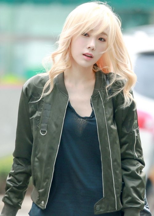 Taeyeon at KBS Music Bank in September 2015