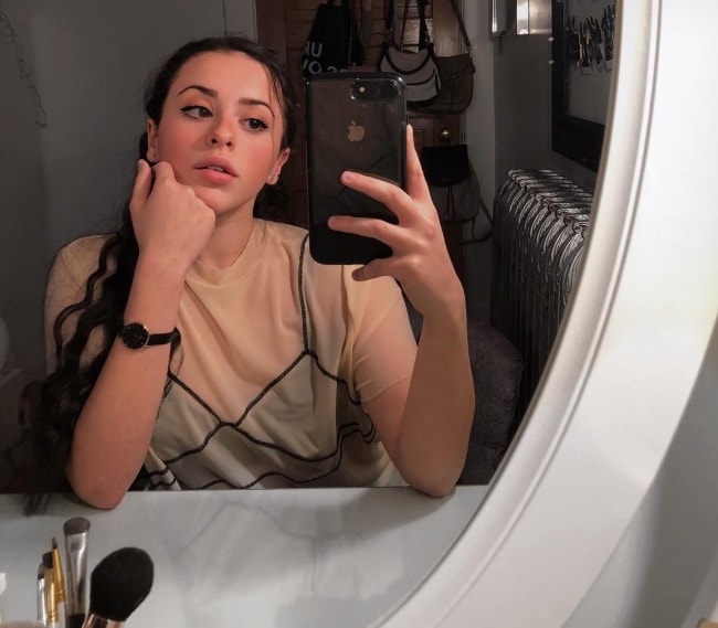Adrianna Di Liello in a mirror selfie in November 2017