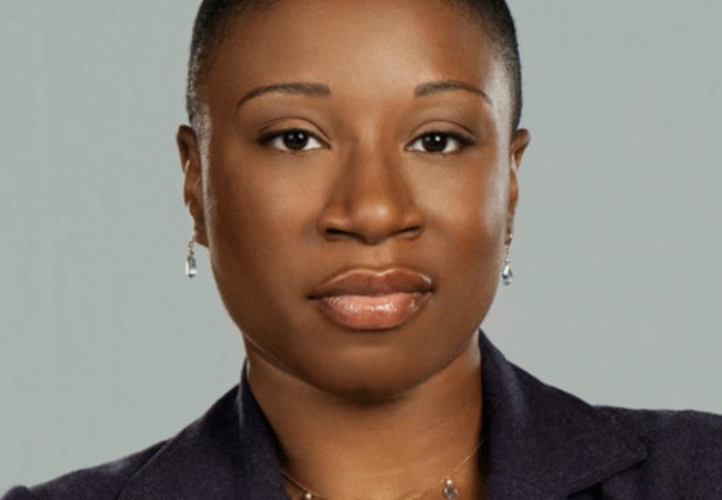 Aisha Hinds as seen in January 2018