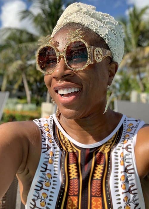 Aisha Hinds in a selfie in November 2018