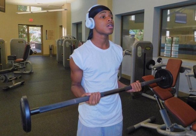 Amarr M. Wooten while working out at the gym as seen in September 2018