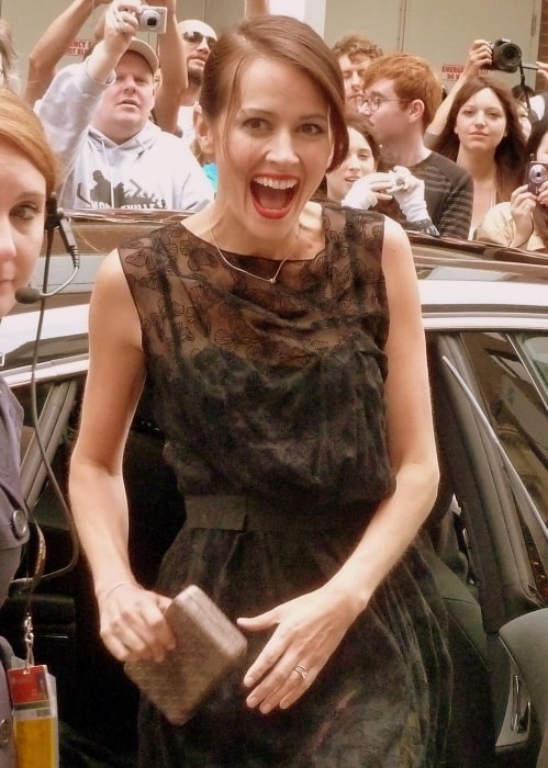 Amy Acker pictured at the premiere of 'Much Ado About Nothing' in Toronto Film Festival 2012