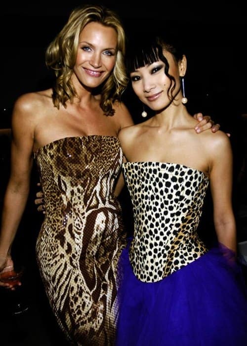 Bai Ling (Right) and Natasha Henstridge as seen in November 2014