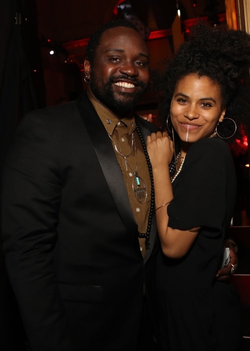 Brian Tyree Henry with Zazie Beetz in May 2017