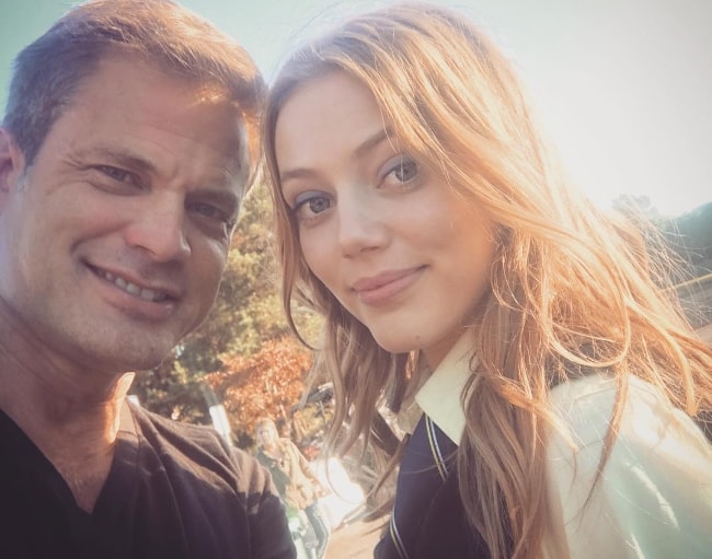 Casper Van Dien in a selfie with his daughter Grace Van Dien in October 2017