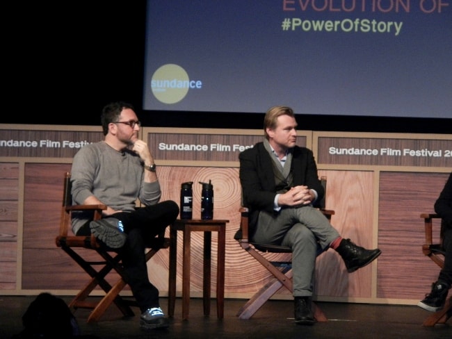 Colin Trevorrow (Left) with Christopher Nolan at the 2016 Sundance Film Festival