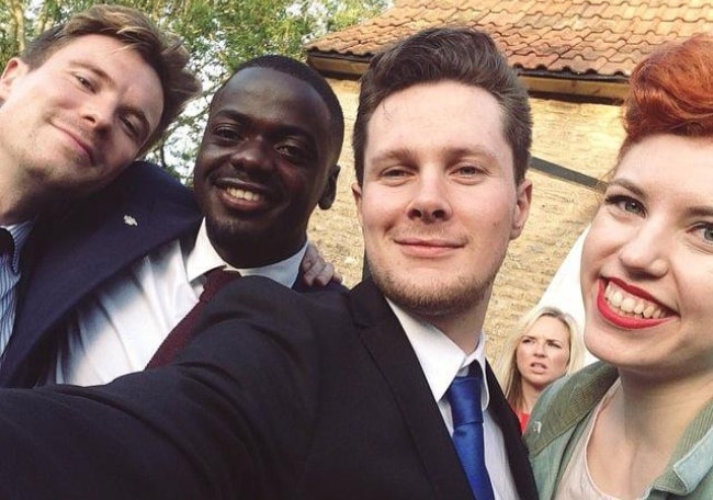 Daniel Kaluuya (Second from Left) in a selfie with his friends in June 2015