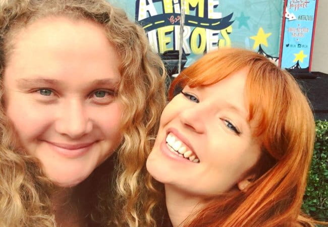 Danielle Macdonald (Left) and Stef Dawson in a selfie in October 2016