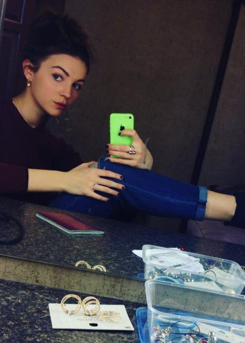 Ella Hunt in a selfie as seen in February 2016